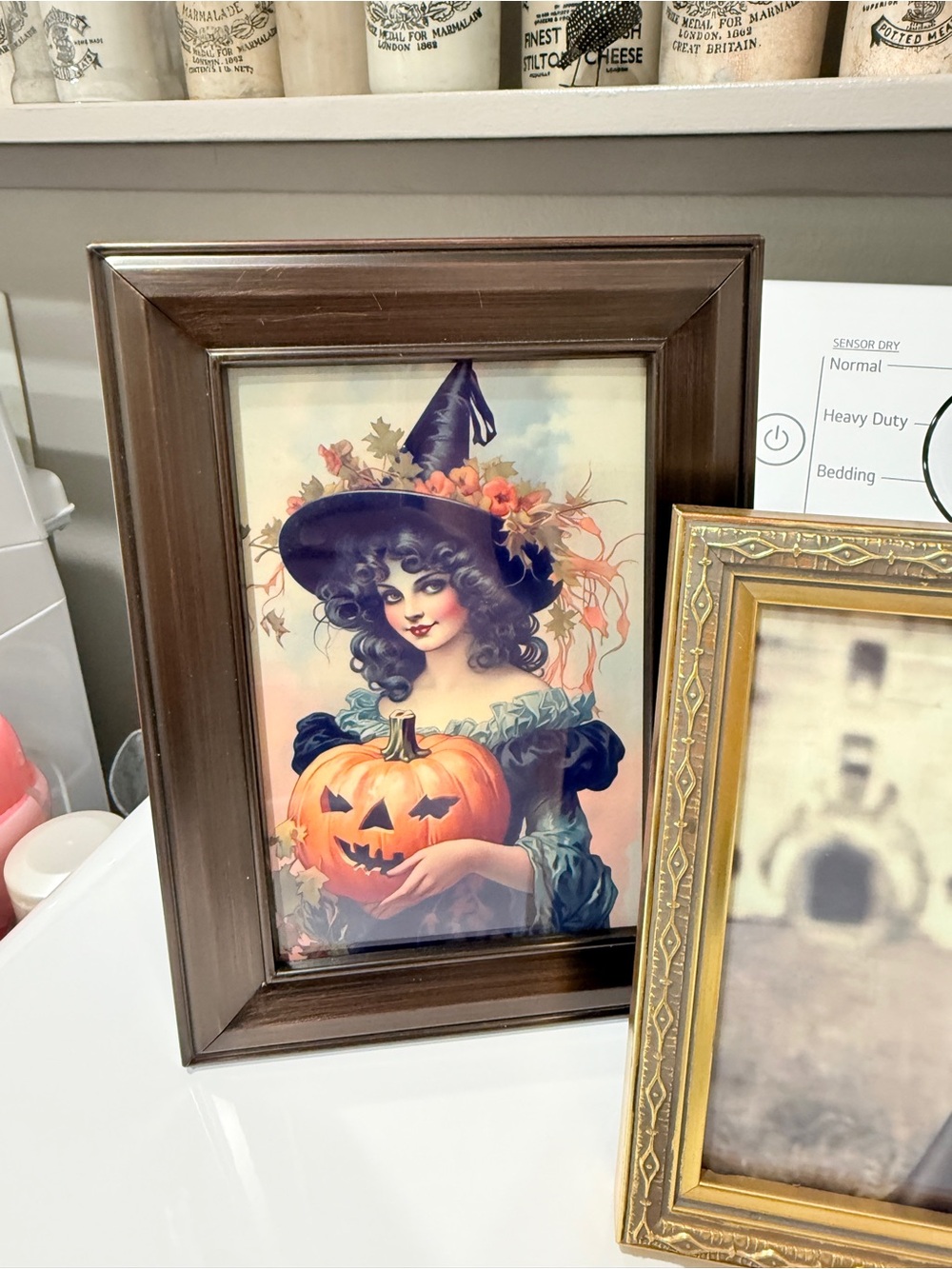 Vintage Framed Black Cat Halloween Decor- Set of 4 - Picture 10 of 15